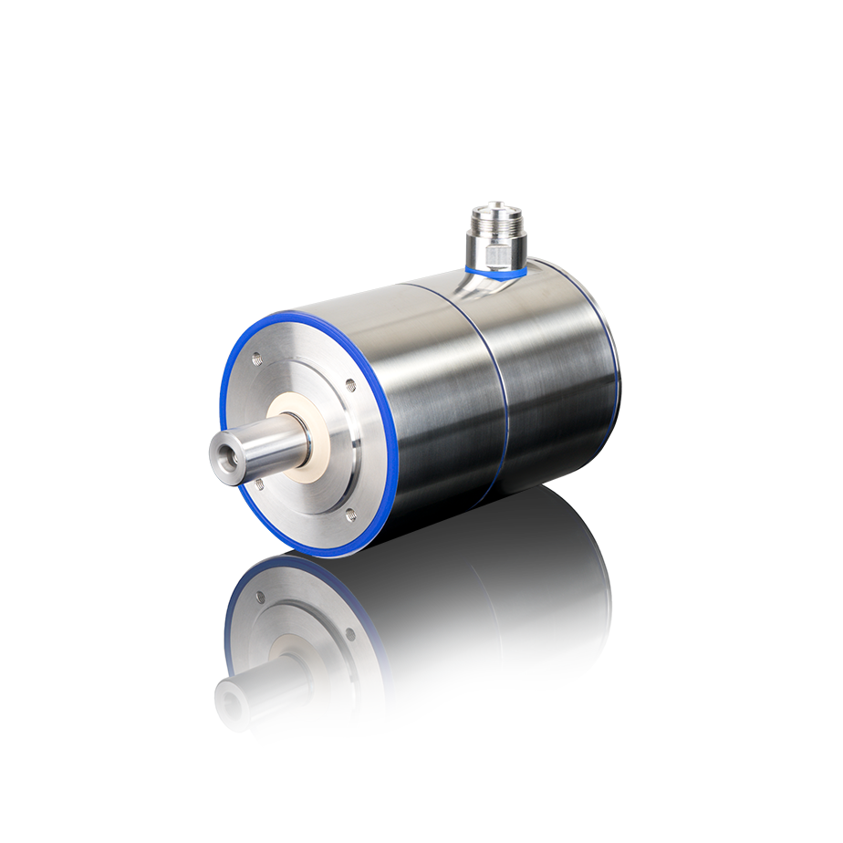 Servomotor Edelstahl HMS08 mit Flanschgröße 80 der Firma Heidrive. Stainless steel servo motor HMS08 with flange size 80 from Heidrive.