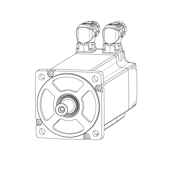 Zeichnung Servomotor "HMP06" der HeiMotion Premium Baureihe